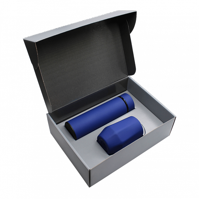 Набор Hot Box E софт-тач EDGE CO12s grey (синий) с логотипом в Санкт-Петербурге заказать по выгодной цене в кибермаркете AvroraStore