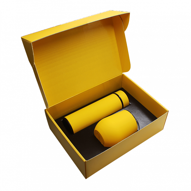 Набор Hot Box C (софт-тач) B, желтый с логотипом в Санкт-Петербурге заказать по выгодной цене в кибермаркете AvroraStore