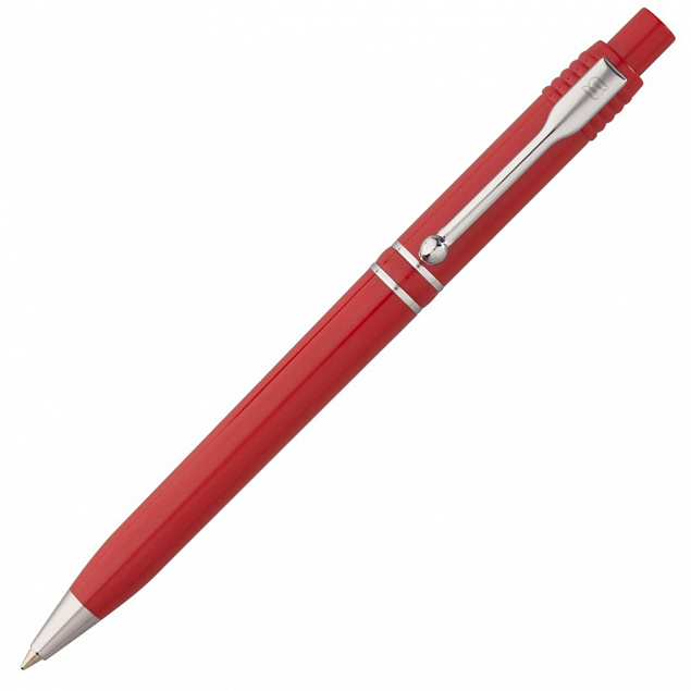 Ручка шариковая Raja Chrome, красная с логотипом в Санкт-Петербурге заказать по выгодной цене в кибермаркете AvroraStore