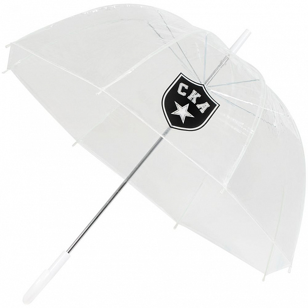 Прозрачный зонт-трость «СКА» с логотипом в Санкт-Петербурге заказать по выгодной цене в кибермаркете AvroraStore