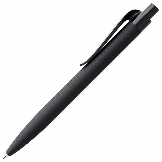 Ручка шариковая Prodir QS03 PRP Tyre Soft Touch, черная с логотипом в Санкт-Петербурге заказать по выгодной цене в кибермаркете AvroraStore