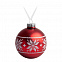 Елочный шар «Скандинавский узор», 8 см, красный с логотипом в Санкт-Петербурге заказать по выгодной цене в кибермаркете AvroraStore