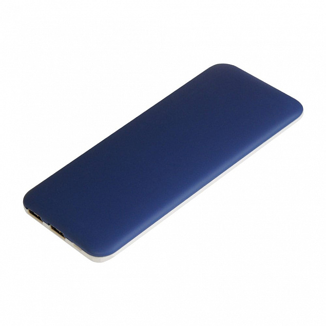 Внешний аккумулятор, Slim PB, 5000 mAh, синий/белый, подарочная упаковка с логотипом в Санкт-Петербурге заказать по выгодной цене в кибермаркете AvroraStore