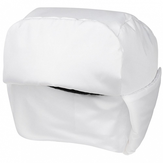Шапка-ушанка Shelter, белая с логотипом в Санкт-Петербурге заказать по выгодной цене в кибермаркете AvroraStore