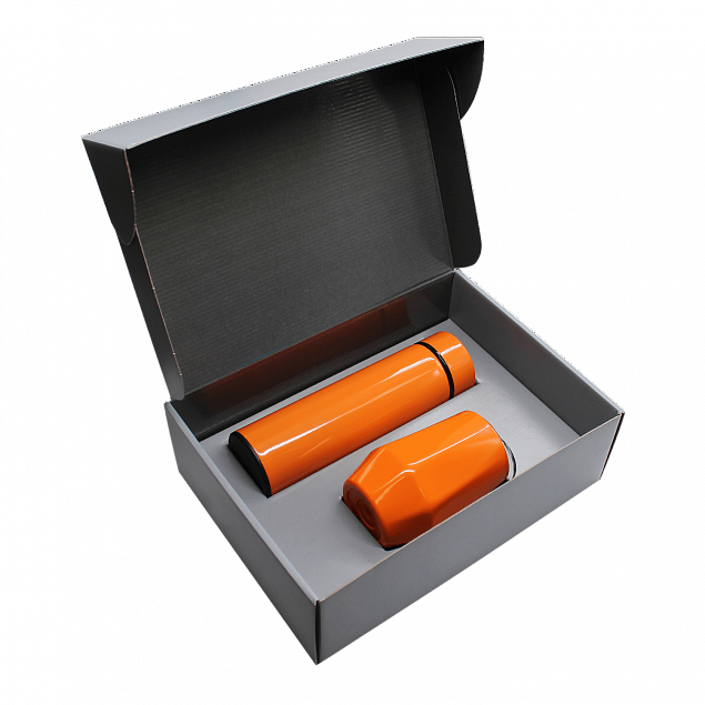 Набор Hot Box E grey (оранжевый) с логотипом в Санкт-Петербурге заказать по выгодной цене в кибермаркете AvroraStore