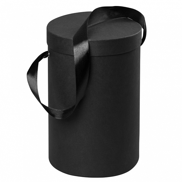 Подарочная коробка Rond, черная с логотипом в Санкт-Петербурге заказать по выгодной цене в кибермаркете AvroraStore