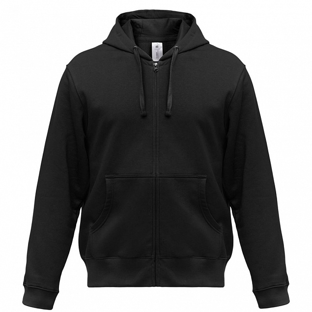 Толстовка мужская Hooded Full Zip черная с логотипом в Санкт-Петербурге заказать по выгодной цене в кибермаркете AvroraStore