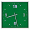 Часы настенные "КВАДРАТ"; зеленый, 30*30 см; пластик; без элементов питания с логотипом в Санкт-Петербурге заказать по выгодной цене в кибермаркете AvroraStore