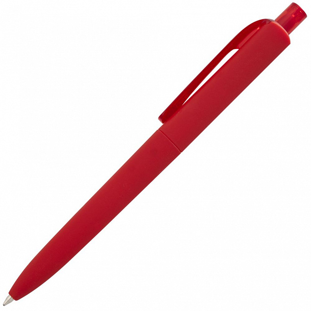 Ручка шариковая Prodir DS8 PRR-Т Soft Touch, красная с логотипом в Санкт-Петербурге заказать по выгодной цене в кибермаркете AvroraStore