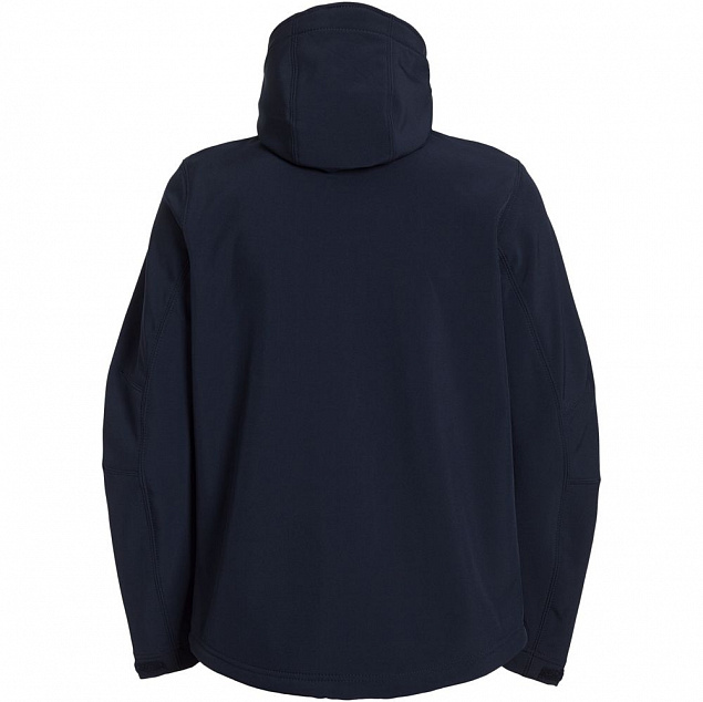 Куртка мужская Hooded Softshell темно-синяя с логотипом в Санкт-Петербурге заказать по выгодной цене в кибермаркете AvroraStore