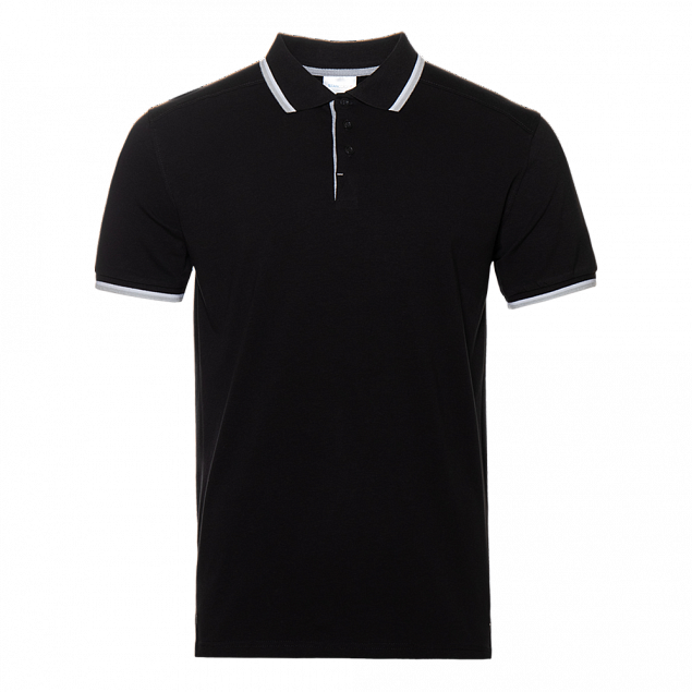 Рубашка поло Рубашка мужская 05 Чёрный с логотипом в Санкт-Петербурге заказать по выгодной цене в кибермаркете AvroraStore