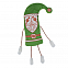 Новогодний колпачок Забавный Дед мороз текстиль(зеленый)(упаковка для конфет) с логотипом в Санкт-Петербурге заказать по выгодной цене в кибермаркете AvroraStore
