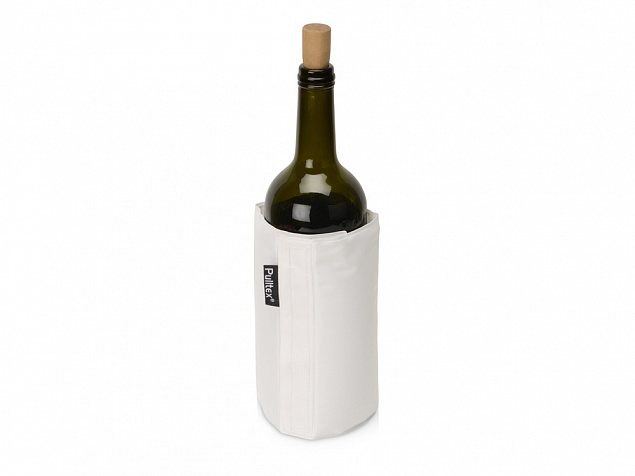 WINE COOLER SATIN WHITE/Охладитель-чехол для бутылки вина или шампанского, белый с логотипом в Санкт-Петербурге заказать по выгодной цене в кибермаркете AvroraStore