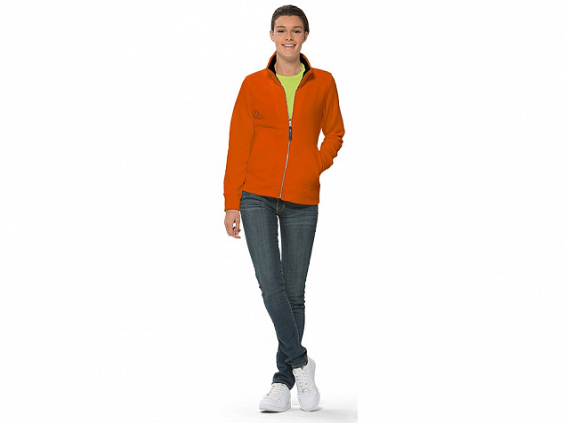 Куртка флисовая Nashville женская, оранжевый/черный с логотипом в Санкт-Петербурге заказать по выгодной цене в кибермаркете AvroraStore