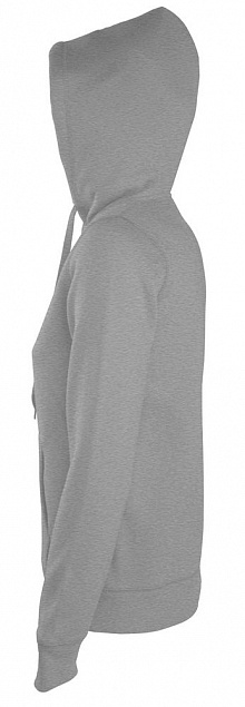 Толстовка женская на молнии с капюшоном Seven Women 290, серый меланж с логотипом в Санкт-Петербурге заказать по выгодной цене в кибермаркете AvroraStore