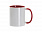 Кружка для сублимации, 330 мл, d=82 мм, стандарт А, белая, красная внутри, красная ручка с логотипом в Санкт-Петербурге заказать по выгодной цене в кибермаркете AvroraStore