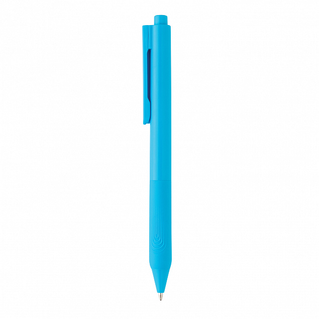 Ручка X9 с глянцевым корпусом и силиконовым грипом с логотипом в Санкт-Петербурге заказать по выгодной цене в кибермаркете AvroraStore