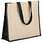 Холщовая сумка для покупок Bagari с черной отделкой с логотипом в Санкт-Петербурге заказать по выгодной цене в кибермаркете AvroraStore