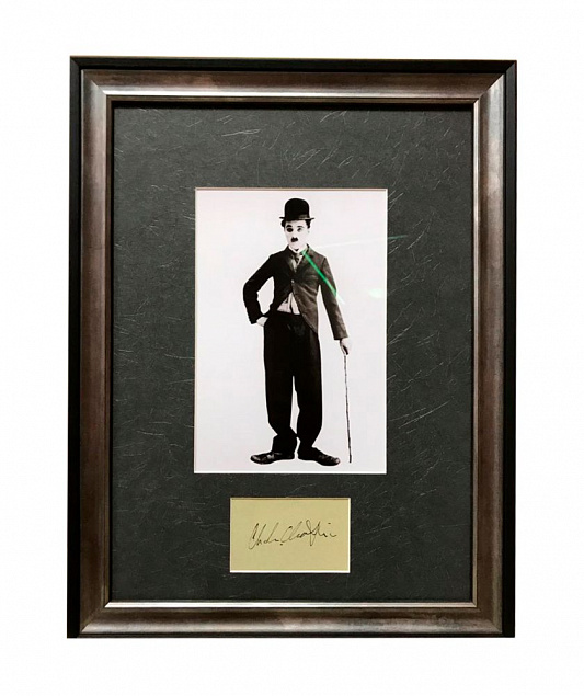 Фото с автографом Чарли Чаплина с логотипом в Санкт-Петербурге заказать по выгодной цене в кибермаркете AvroraStore