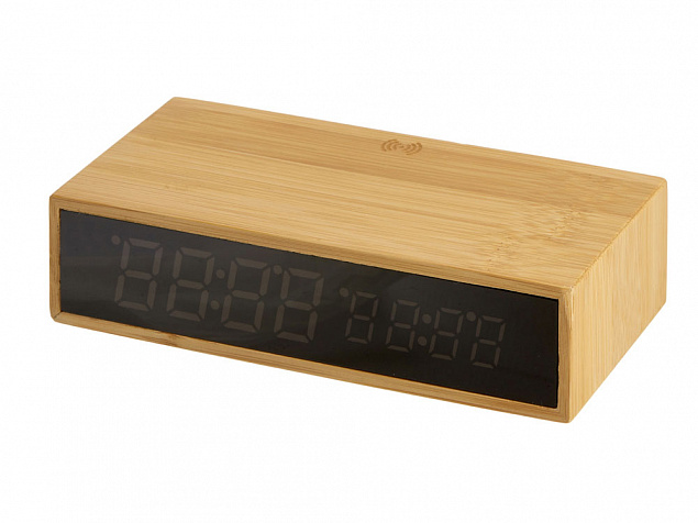 Часы настольные с беспроводной зарядкой «Index», 10 Вт с логотипом в Санкт-Петербурге заказать по выгодной цене в кибермаркете AvroraStore