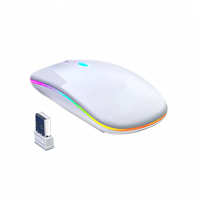 Мышь компьютерная беспроводная Seven, белый с логотипом в Санкт-Петербурге заказать по выгодной цене в кибермаркете AvroraStore