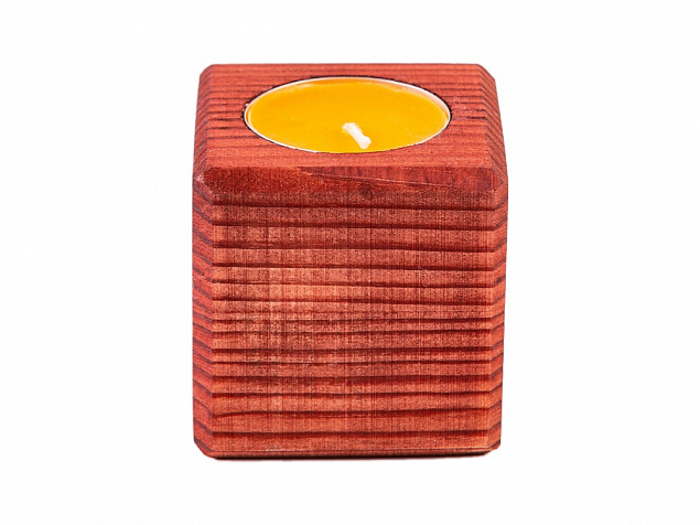 Свеча в декоративном подсвечнике Апельсин с логотипом в Санкт-Петербурге заказать по выгодной цене в кибермаркете AvroraStore