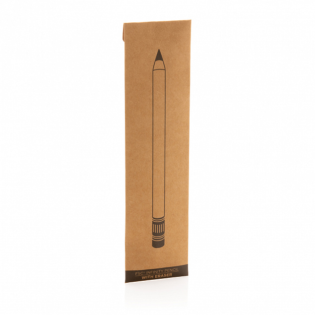 Вечный карандаш из бамбука FSC® с ластиком с логотипом в Санкт-Петербурге заказать по выгодной цене в кибермаркете AvroraStore