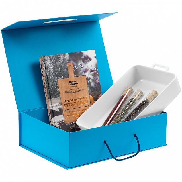 Коробка Case, подарочная, голубая с логотипом в Санкт-Петербурге заказать по выгодной цене в кибермаркете AvroraStore