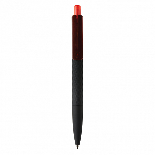 Черная ручка X3 Smooth Touch, красный с логотипом в Санкт-Петербурге заказать по выгодной цене в кибермаркете AvroraStore