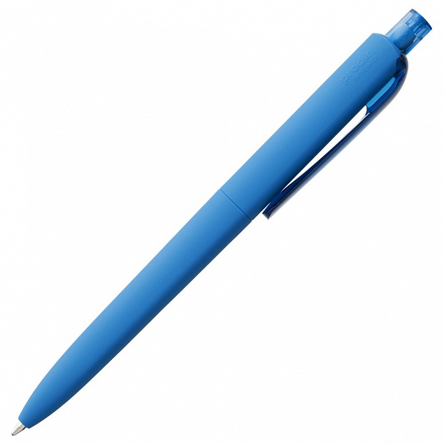 Ручка шариковая Prodir DS8 PRR-T Soft Touch, голубая с логотипом в Санкт-Петербурге заказать по выгодной цене в кибермаркете AvroraStore