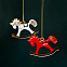 Ёлочная игрушка Лошадка (красный) с логотипом в Санкт-Петербурге заказать по выгодной цене в кибермаркете AvroraStore