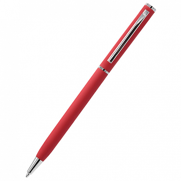 Ручка шариковая металлическая Tinny Soft - Красный PP с логотипом в Санкт-Петербурге заказать по выгодной цене в кибермаркете AvroraStore