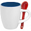 Кофейная кружка Pairy с ложкой, синяя с красной с логотипом в Санкт-Петербурге заказать по выгодной цене в кибермаркете AvroraStore