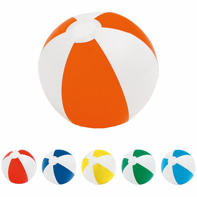 Надувной пляжный мяч Cruise, синий с белым с логотипом в Санкт-Петербурге заказать по выгодной цене в кибермаркете AvroraStore