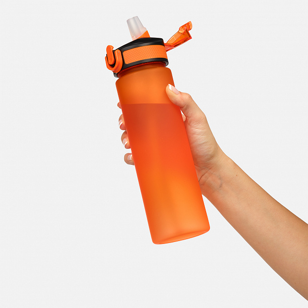 Бутылка для воды Flip, оранжевая с логотипом в Санкт-Петербурге заказать по выгодной цене в кибермаркете AvroraStore