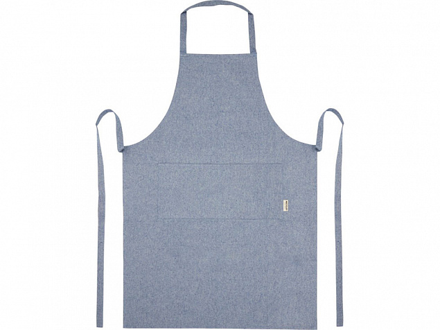 Pheebs 200 g/m² recycled cotton apron, синий с логотипом в Санкт-Петербурге заказать по выгодной цене в кибермаркете AvroraStore