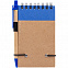 Блокнот на кольцах Eco Note с ручкой, синий с логотипом в Санкт-Петербурге заказать по выгодной цене в кибермаркете AvroraStore