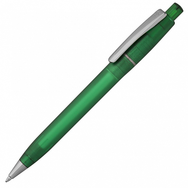 Ручка шариковая Semyr Frost, зеленая с логотипом в Санкт-Петербурге заказать по выгодной цене в кибермаркете AvroraStore