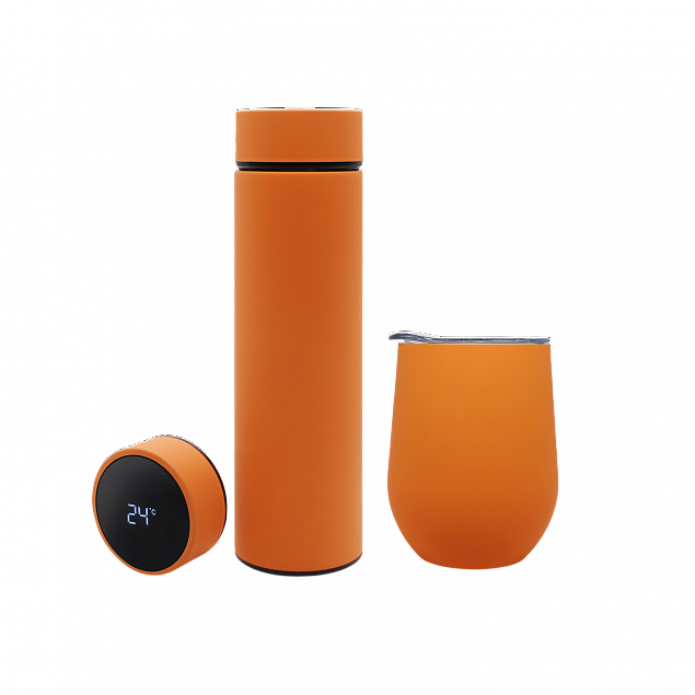 Набор Hot Box CS grey (оранжевый) с логотипом в Санкт-Петербурге заказать по выгодной цене в кибермаркете AvroraStore