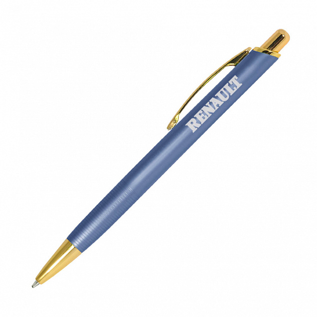 Шариковая ручка Cardin, лазурная/золото с логотипом в Санкт-Петербурге заказать по выгодной цене в кибермаркете AvroraStore