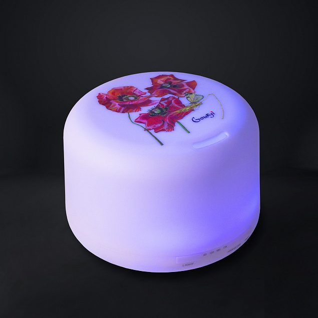 Увлажнитель-ароматизатор воздуха с подсветкой, Aero, 500 ml, белый с логотипом в Санкт-Петербурге заказать по выгодной цене в кибермаркете AvroraStore