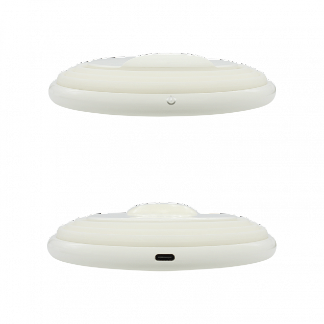 Беспроводное зарядное устройство Atomic с LED подсветкой (белый) с логотипом в Санкт-Петербурге заказать по выгодной цене в кибермаркете AvroraStore