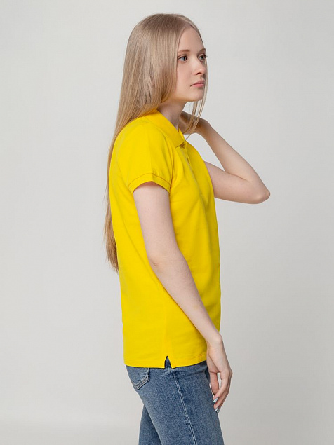 Рубашка поло женская Virma Lady, желтая с логотипом в Санкт-Петербурге заказать по выгодной цене в кибермаркете AvroraStore