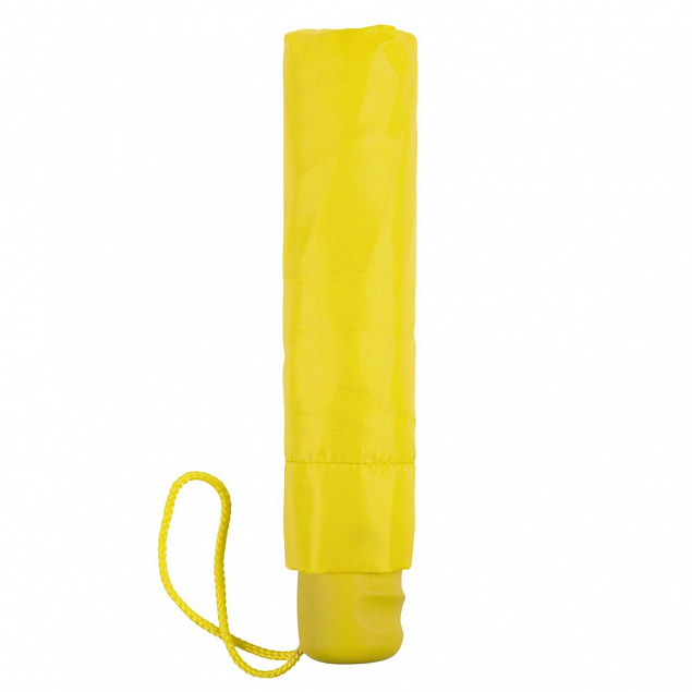 Зонт складной Basic, желтый с логотипом в Санкт-Петербурге заказать по выгодной цене в кибермаркете AvroraStore