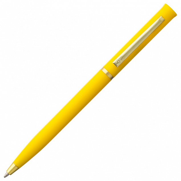 Ручка шариковая Euro Gold, желтая с логотипом в Санкт-Петербурге заказать по выгодной цене в кибермаркете AvroraStore