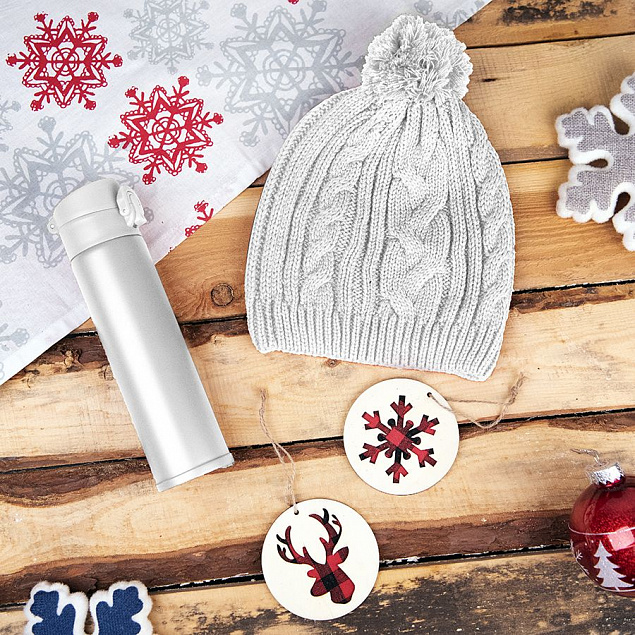Подарочный набор WINTER TALE: шапка, термос, новогодние украшения, белый с логотипом в Санкт-Петербурге заказать по выгодной цене в кибермаркете AvroraStore
