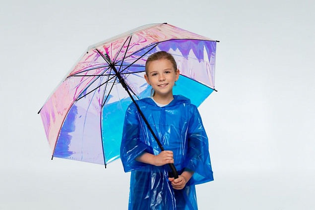Дождевик-плащ детский BrightWay Kids, синий с логотипом в Санкт-Петербурге заказать по выгодной цене в кибермаркете AvroraStore