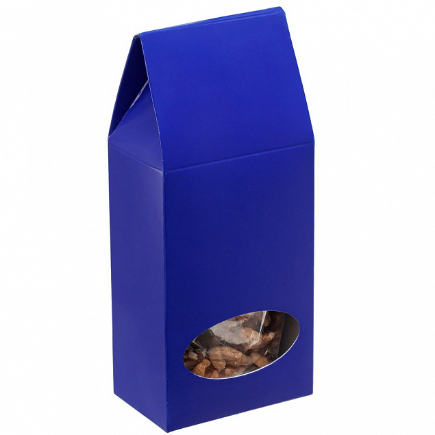 Коробка с окном English Breakfast, синяя с логотипом в Санкт-Петербурге заказать по выгодной цене в кибермаркете AvroraStore