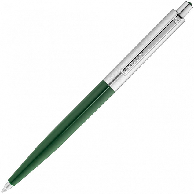 Ручка шариковая Senator Point Metal, зеленая с логотипом в Санкт-Петербурге заказать по выгодной цене в кибермаркете AvroraStore