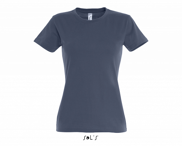 Фуфайка (футболка) IMPERIAL женская,Синий джинc 3XL с логотипом в Санкт-Петербурге заказать по выгодной цене в кибермаркете AvroraStore